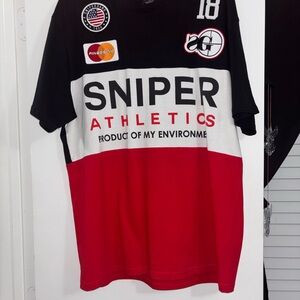 Sniper Athletics Black and Red Men's Tee